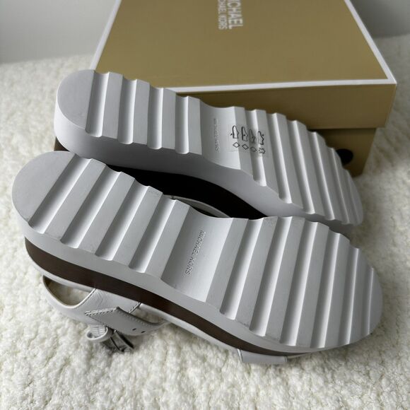 Michael Kors Marlon Platform Sandals Optic White  Size 6.5 - Picture 5 of 7